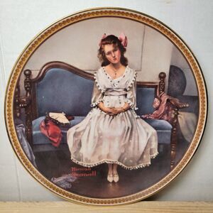 VINTAGE Norman Rockwell Collector's Plate "Waiting At The Dance" #56916